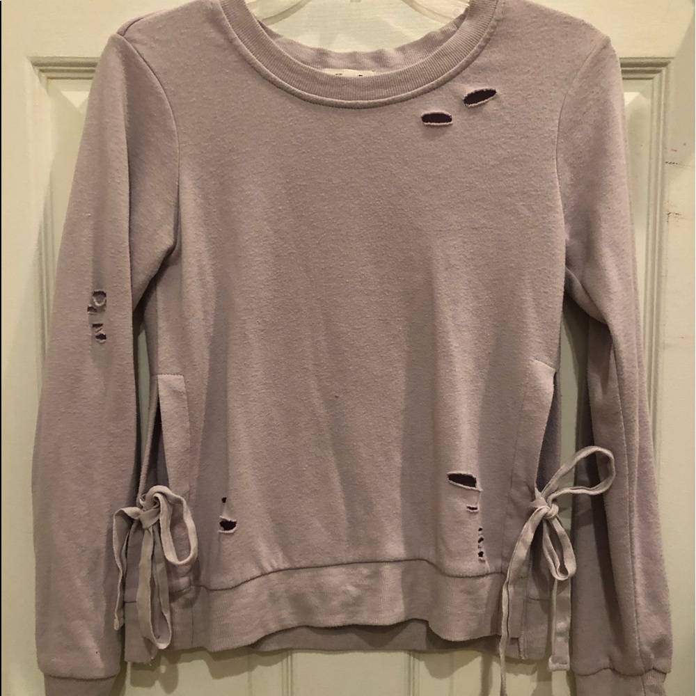 Distressed sweatshirt